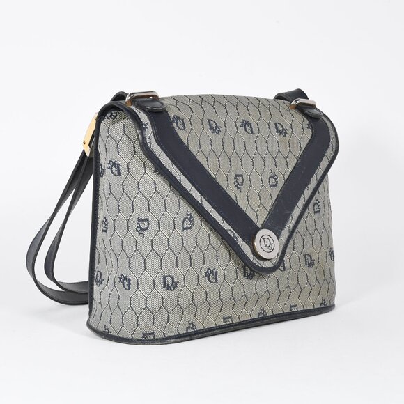 Christian Dior Vintage Honeycomb Logo Mini Crossbody Shoulder Bag - Picture 7 of 14